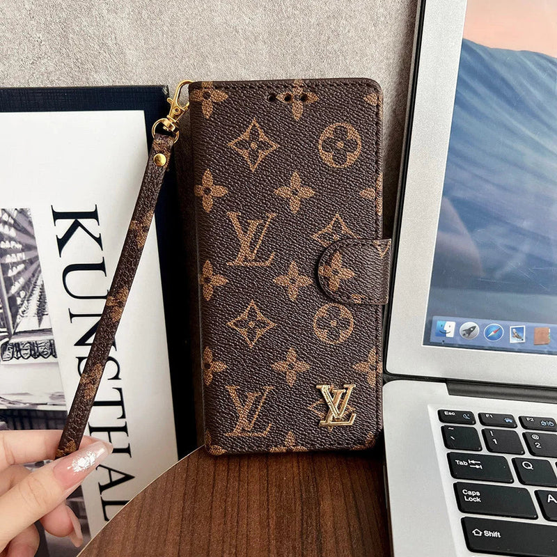 LUXURIOUS BROWN LV WALLET IPHONE CASE