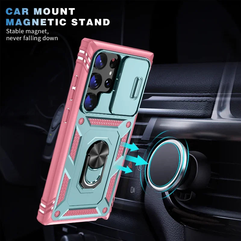 360 Degree Rotate Kickstand Cover Case For Samsung S24 / S23 Series