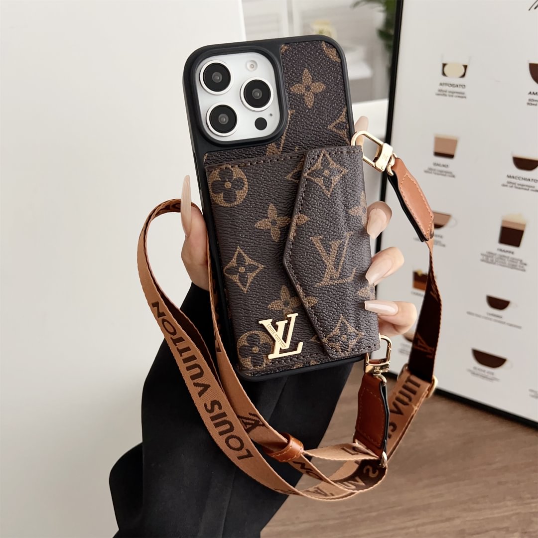 Crossbody LV Wallet Accordion Card Holder Canvas iPhone Leather Gucci Ophidia GG Samsung Cover