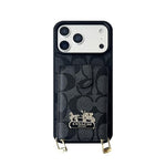 Leather Coach iPhone Case With Wallet And Strap