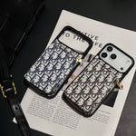 Dior Luxury iPhone Case Card Slot for iPhone 12-18 Pro & Pro Max