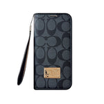 Leather Fold Coach iPhone Case With Wallet And Strap