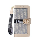 Dior iPhone Case With Card Holder And Wrist Strap