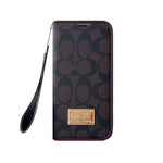 Leather Fold Coach iPhone Case With Wallet And Strap