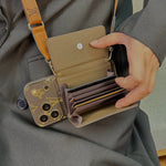 Luxury Lv Leather Phone Case with Wallet for iPhone 13-18 Pro & Pro Max
