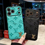 Lv Luxury Phone Case With Card Holder For iPhone 17/ 16 / 15 / 14