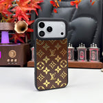 Luxury Metallic Foil LV Monogram Phone Case for iPhone 12-18 Pro & Pro Max