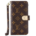 MONOGRAM CANVAS LEATHER WALLET SAMSUNG MOBILE PHONE CASE