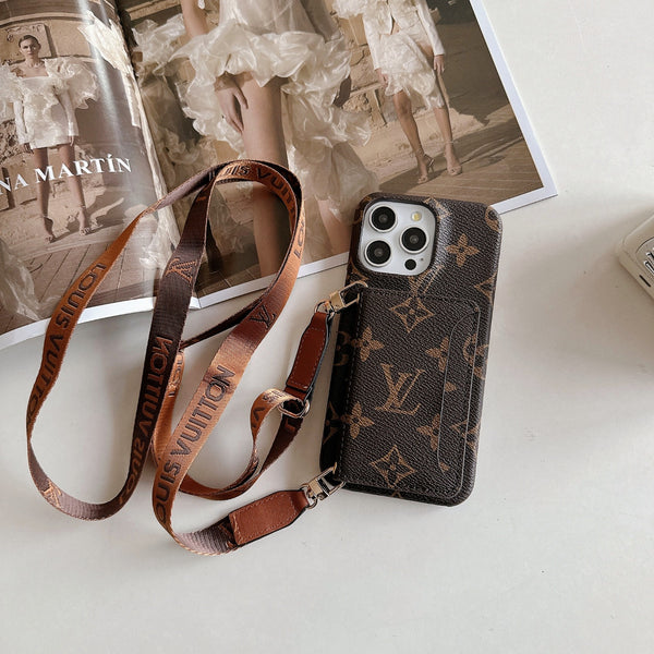 Luxury LV Series Multi-Function Leather Wallet iPhone Case