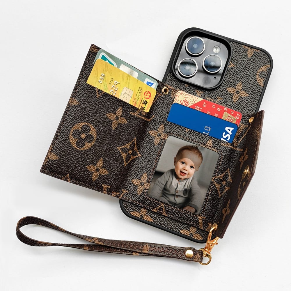 NEW IPHONE LV  GUCCI LEATHER WALLET PHONE CASE