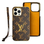 LUXURY LV GOLD BIG LOGO IPHONE CASE