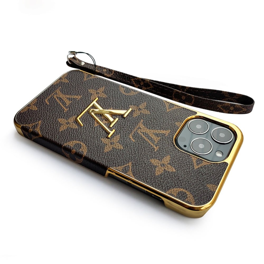 LUXURY LV GOLD BIG LOGO IPHONE CASE