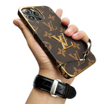 LUXURY LV GOLD BIG LOGO IPHONE CASE