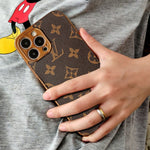 SOFT LUXURY LV IPHONE CASE WITH GOLDEN BORDER