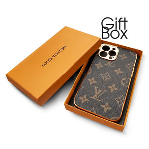 SOFT LUXURY LV IPHONE CASE WITH GOLDEN BORDER