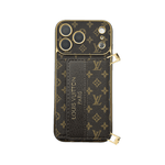 Luxury Lv Leather Phone Case with Wallet for iPhone 13-18 Pro & Pro Max