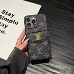 Louis Vuitton  Card Holder Canvas Leather Apple iPhone Case