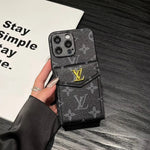 Luxury Card Holder Canvas Leather Apple iPhone Case Roxy New 2