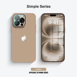 Luxury Frosted Case with Lens Tempered Glass Protection For iPhone 13 / 12 / 11