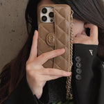 Chanel Genuine Leather Wallet Leather Crossbody Bag Apple iPhone Case Roxy New 2