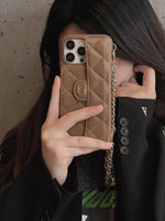 CC Card Bag Leather Chain iPhone Case