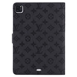 3D Embossed LV Canvas Monogram Holster Apple iPad Flip Cover With Stand Function