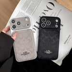 Luxury Coach Monogram Protective iPhone Case – Designer Leather Finish