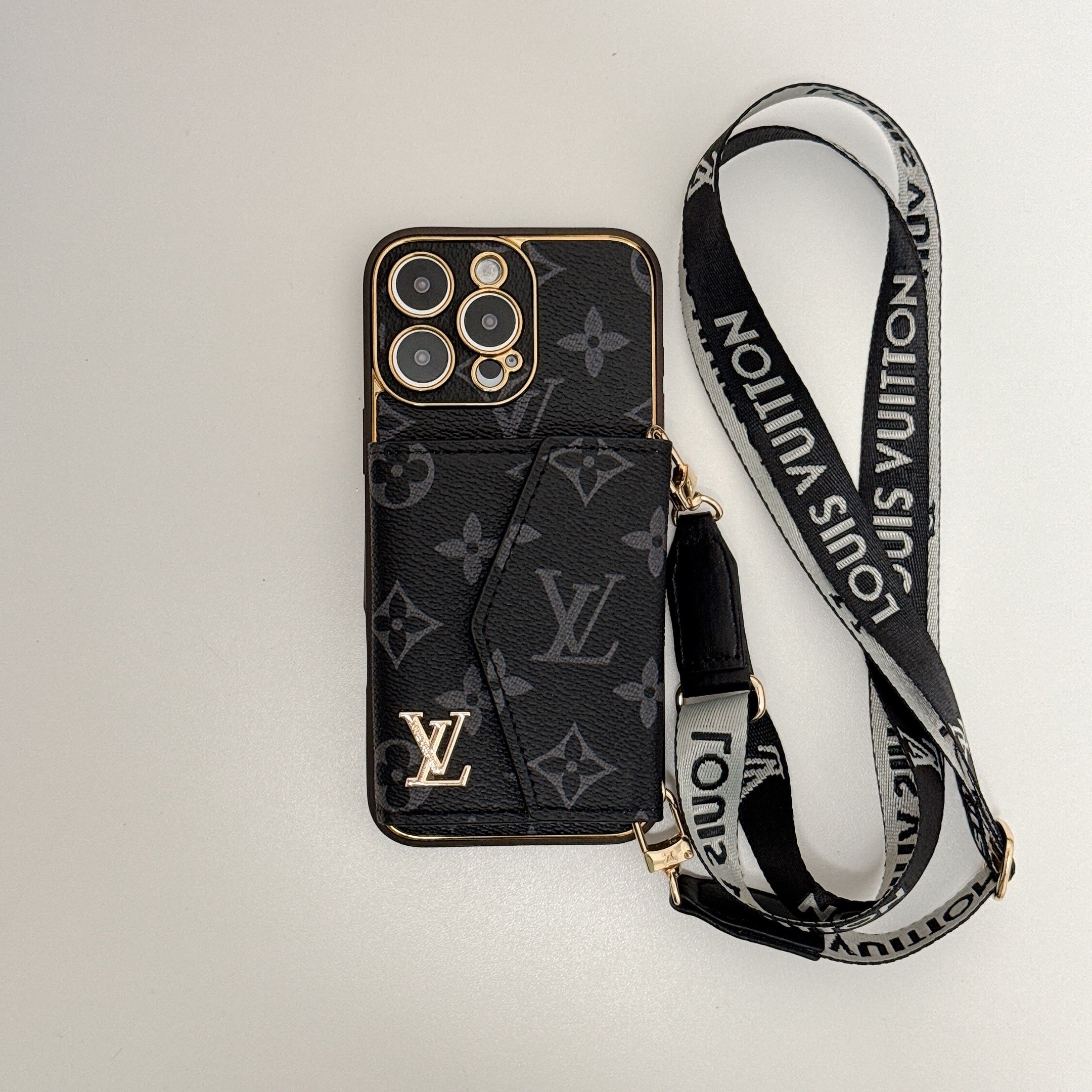 Louis Vuitton Monogram Canvas Leather Card Holder iPhone Case