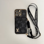 Luxury Monogram Canvas Leather Card Holder iPhone Case