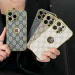 High Quality Electroplated Frame Ophidia  Leather Apple iPhone Case Roxy New 2