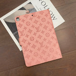 3D Embossed LV Canvas Monogram Holster Apple iPad Flip Cover With Stand Function