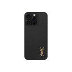 Luxury Phone Case with Gold Logo for iPhone 12-17