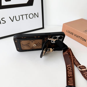 LV Dauphine Leather Monogram Crossbody iPhone Case