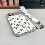 Premium LV Monogram Phone Case with Mini Strap For iPhone 14-18 Pro & Pro Max