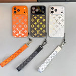 Premium Louis Vuitton Monogram Phone Case With Mini Strap For iPhone