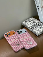 Luxury Dior Case Premium Designer Fabric For iPhone 12-18 Pro & Pro Max