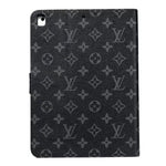 Elegant Monogram Canvas Flip Cover Apple iPad Protective Leather Case