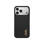 Luxury Phone Case with Gold Logo for iPhone 12-18 Pro & Pro Max