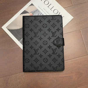 3D Embossed LV Canvas Monogram Holster Apple iPad Flip Cover With Stand Function