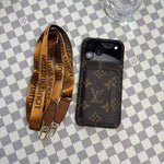 Monogram LV Leather Phone Case For iPhone 17 / 16 / 15 / 14
