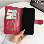 Premium Louis Vuitton Leather Wallet Leather Crossbody Bag Apple iPhone Case