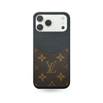 LV Leather Phone Case with Card Slot Case for iPhone 12-18 Pro & Pro Max