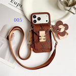 Luxury Monogram Crossbody iPhone Case with Detachable Wallet