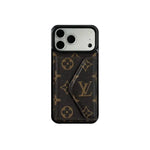 Classic Leather Monogram iPhone Case With Wallet Big Printing