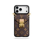 Premium Leather Monogram Phone Case For iPhone 13-18 Series