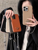 Leather Crossbody iPhone Prad Case