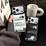 Luxury streetwear puffer jacket style phone covers in black and white for modern iPhones