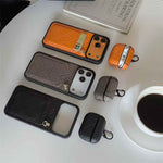 HRM Quilted Leather Case with Matching AirPods Case