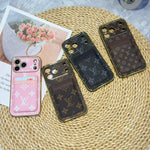 Lv Luxury Phone Case With Card Holder For iPhone 17/ 16 / 15 / 14