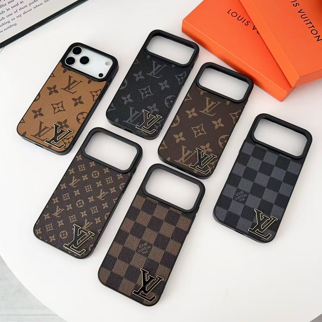 Luxury LV Leather Phone Case For iPhone 17 / 16 / 15 / 14